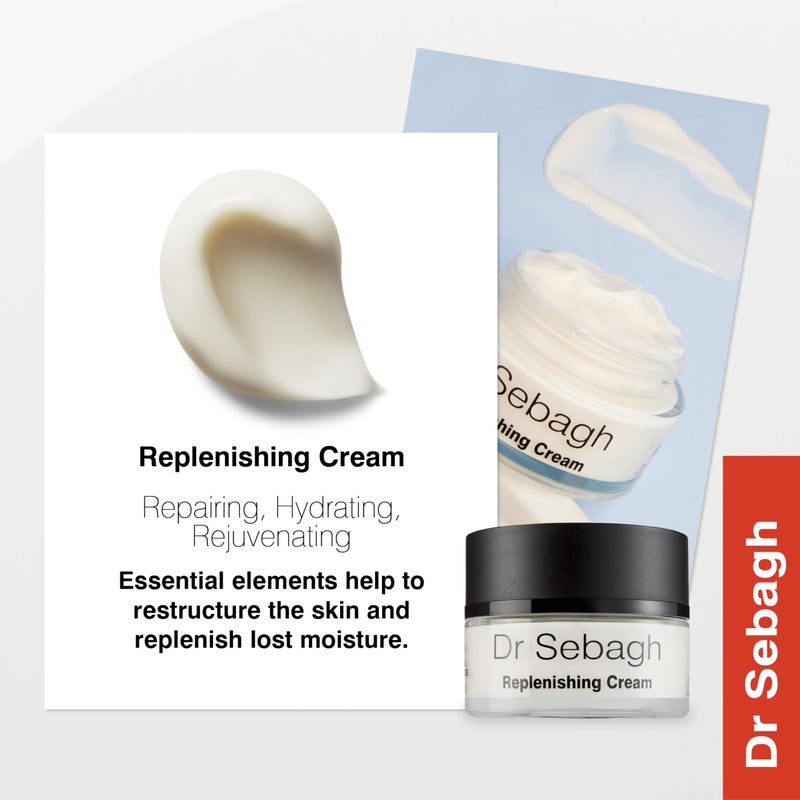 Dr. Sebagh Dr Sebagh Replenishing Cream (1.7 fl oz) - Repairing & Hydrating Moisturizer - Facial Moisturizer for Dry Skin - Vitamin E, Retinol & Collagen Cream for Face - Soothes & Restores Radiance - Image 5